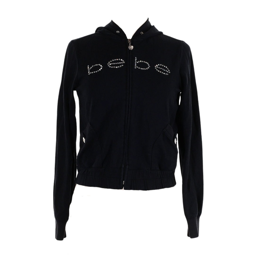 BEBE Rhinestone Zip-up