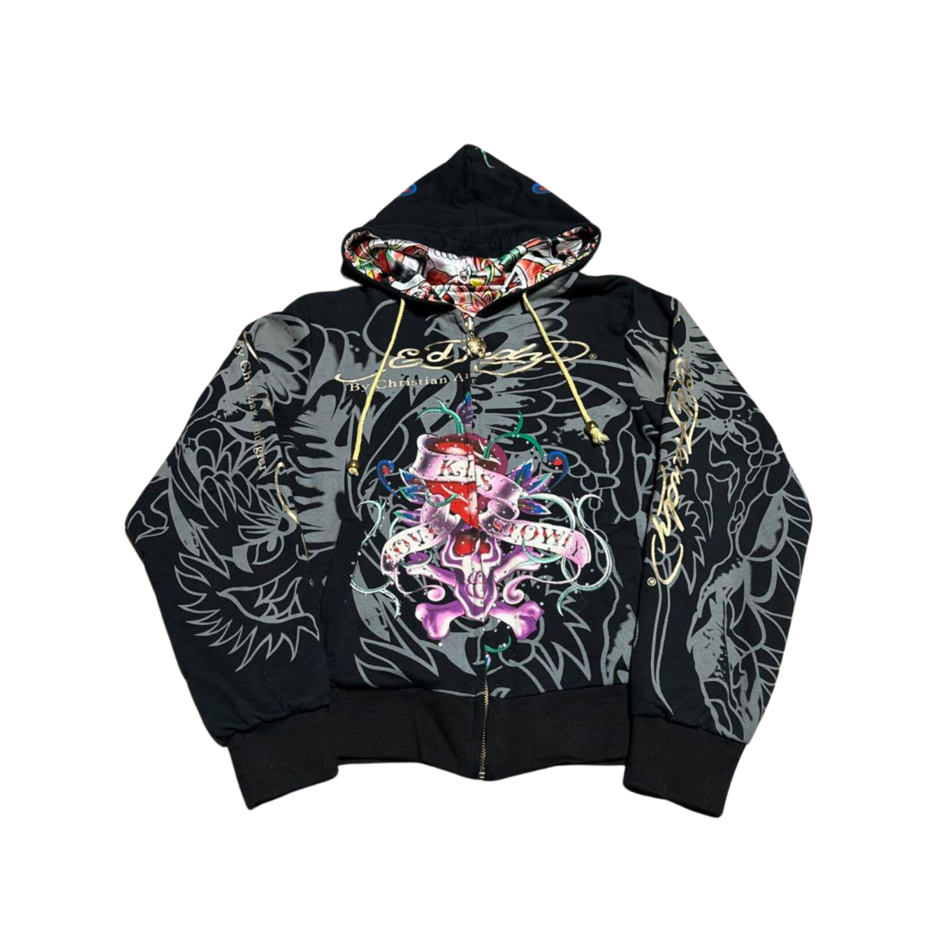 Ed Hardy Hoodie Full Zip Sweatshirt