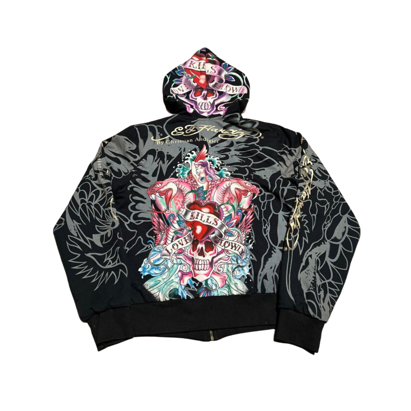 Ed Hardy Hoodie Full Zip Sweatshirt