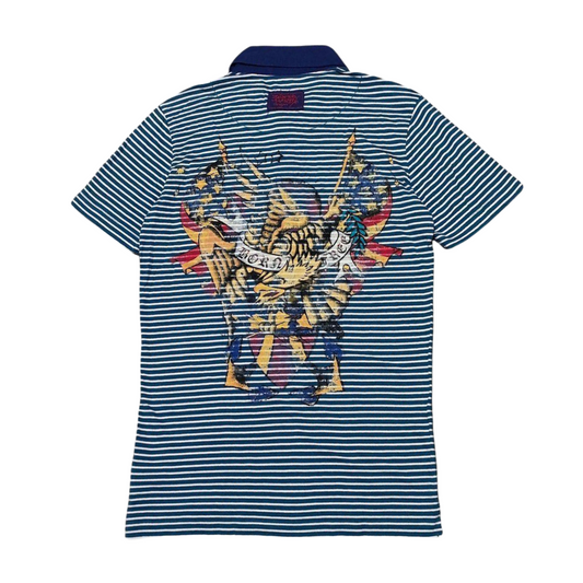 Ed Hardy Striped Polo Shirt