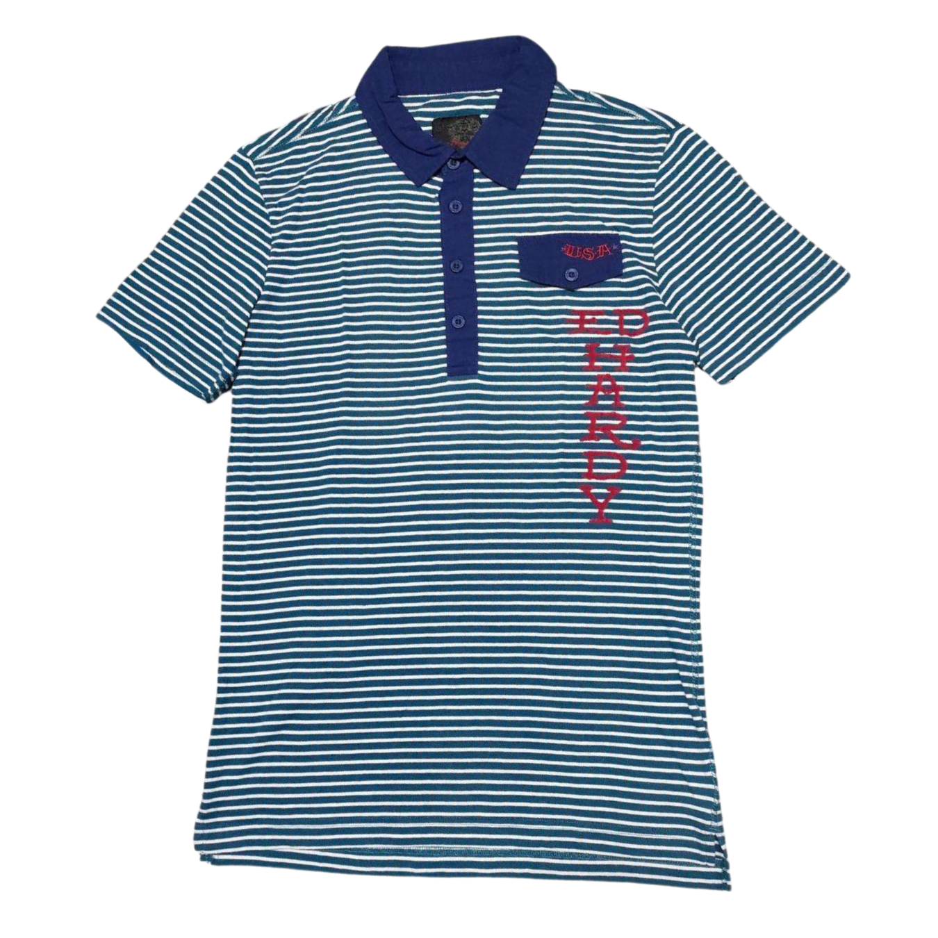 Ed Hardy Striped Polo Shirt